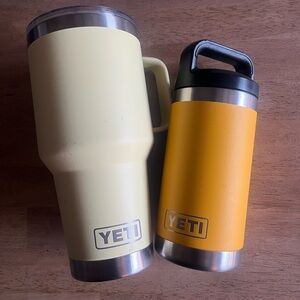 2 Yellow Yeti Cups